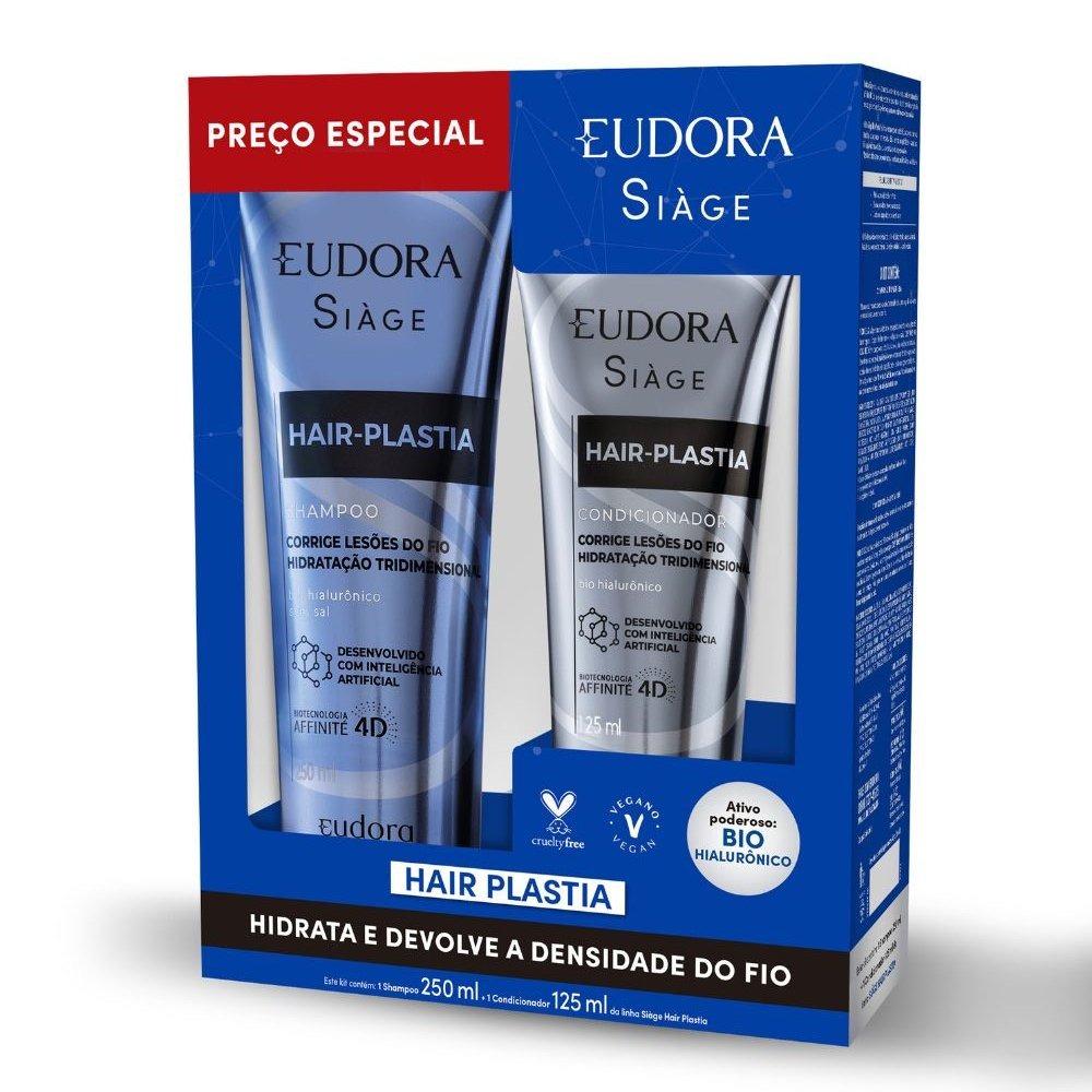 Kit Eudora Siàge Hair-plastia Shampoo 250ml + Condicionador 125ml - 1