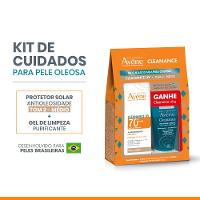 Kit Avène Cleanance Protetor Solar Antioleosidade Fps70 Tom Médio 40g + Gel De Limpeza 40g - 2