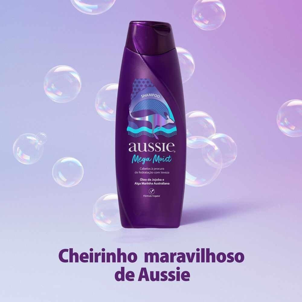 Kit Aussie Mega Moist Shampoo 360ml + Condicionador 180ml - 4