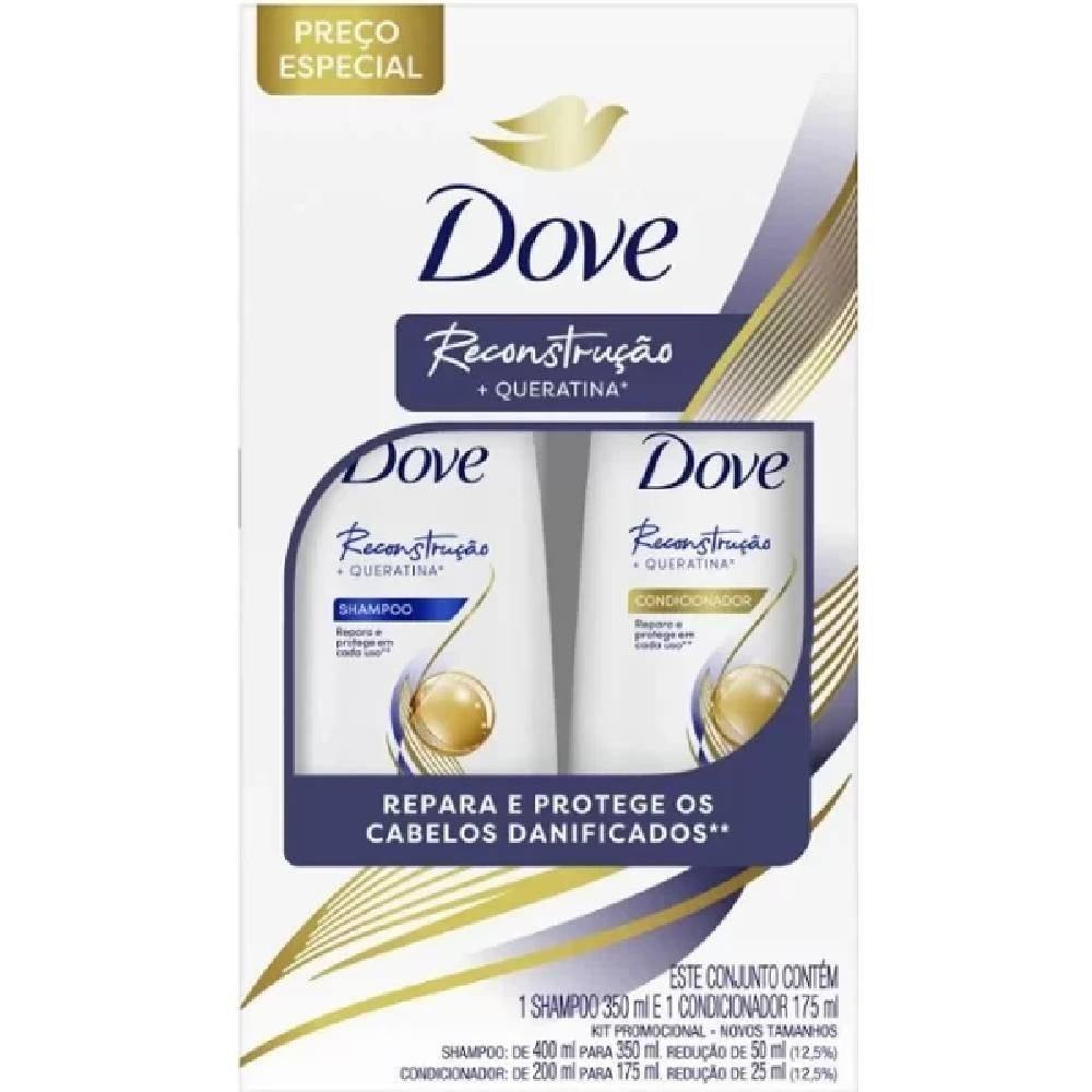 Kit Dove Reconstrução Shampoo 350ml + Condicionador 175ml - 1