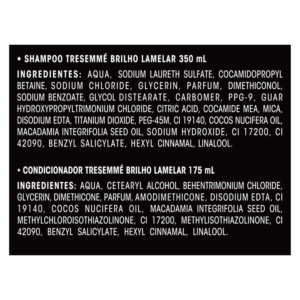 Kit Tresemmé Brilho Lamelar Shampoo 350ml + Condicionador 175ml - 4