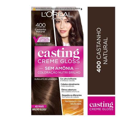 Tinta De Cabelo Casting Creme Gloss De L’oréal Paris 400 Castanho Natural 246g