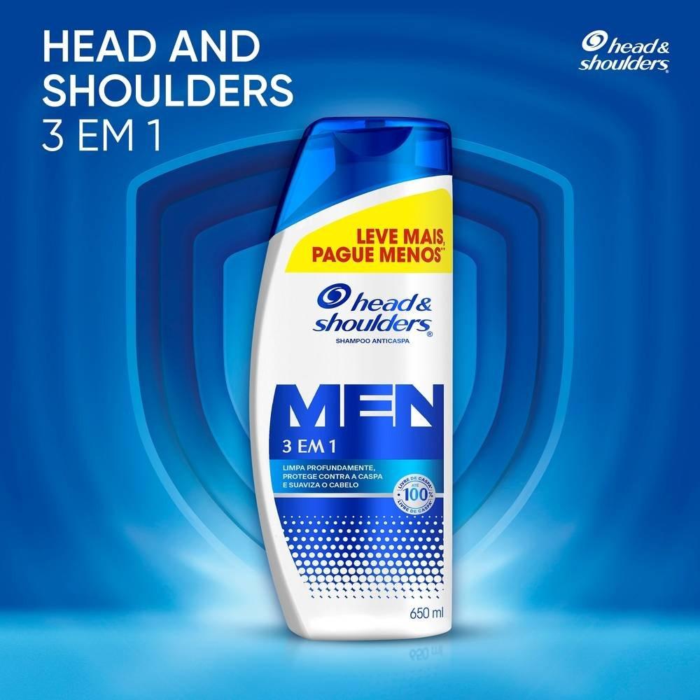 Shampoo Anticaspa Head & Shoulders Men 3 Em 1 650ml - 3