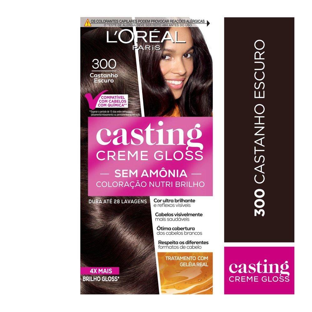 Tinta De Cabelo Casting Creme Gloss De L’oréal Paris 300 Castanho Escuro 246g - 1