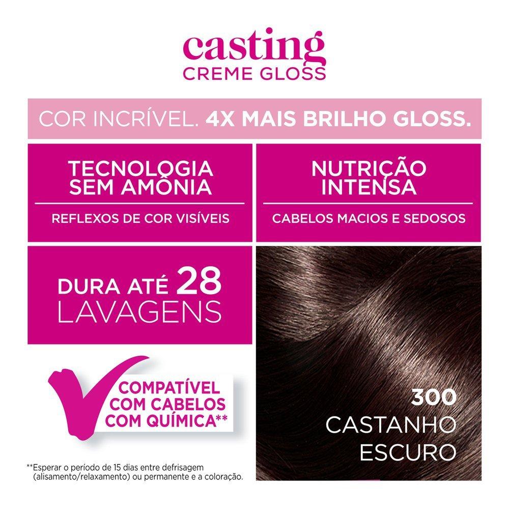 Tinta De Cabelo Casting Creme Gloss De L’oréal Paris 300 Castanho Escuro 246g - 5