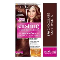 Tinta De Cabelo Casting Creme Gloss De L’oréal Paris 670 Chocolate Com Pimenta 246g - 1