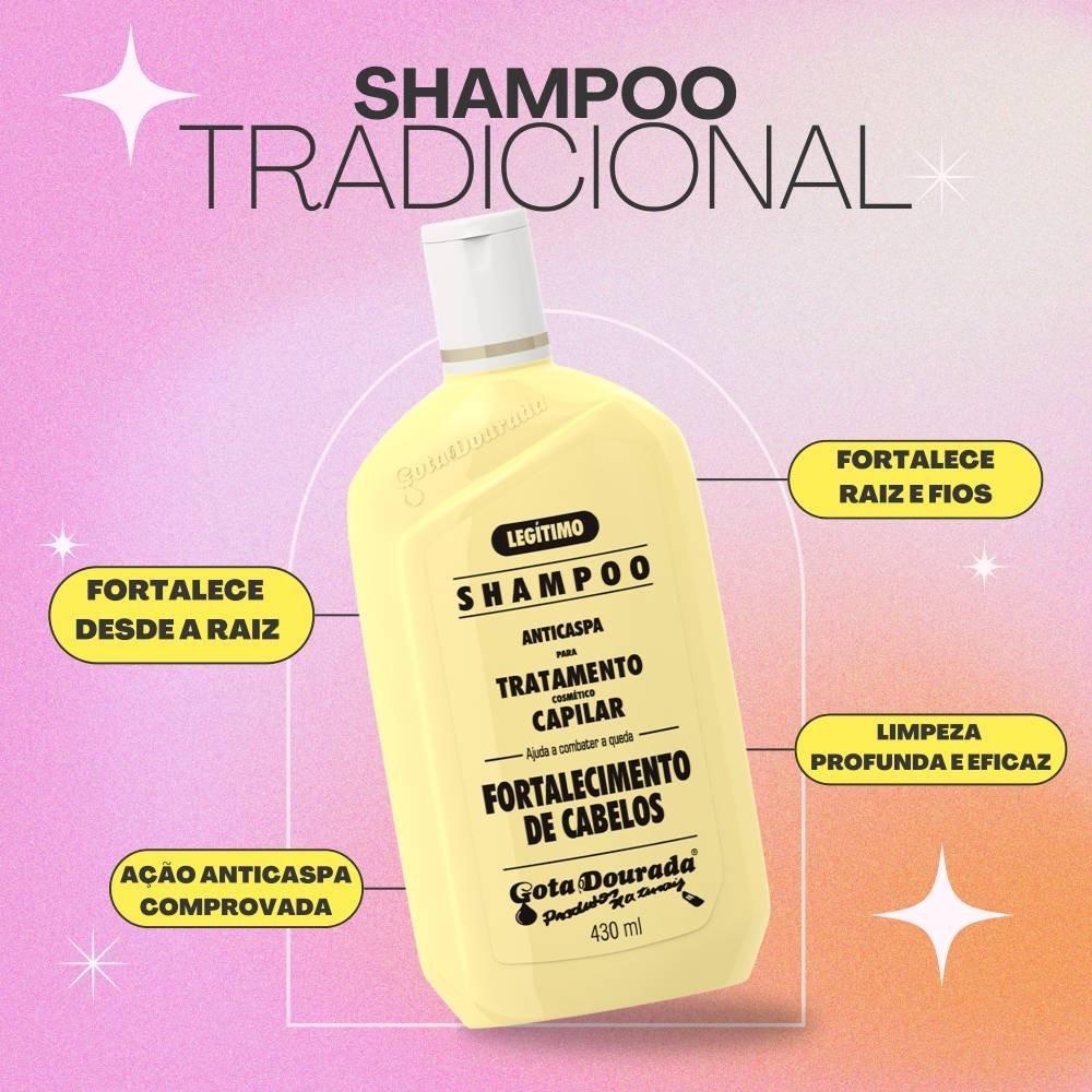 Shampoo Gota Dourada Fortalecimento 430ml - 2