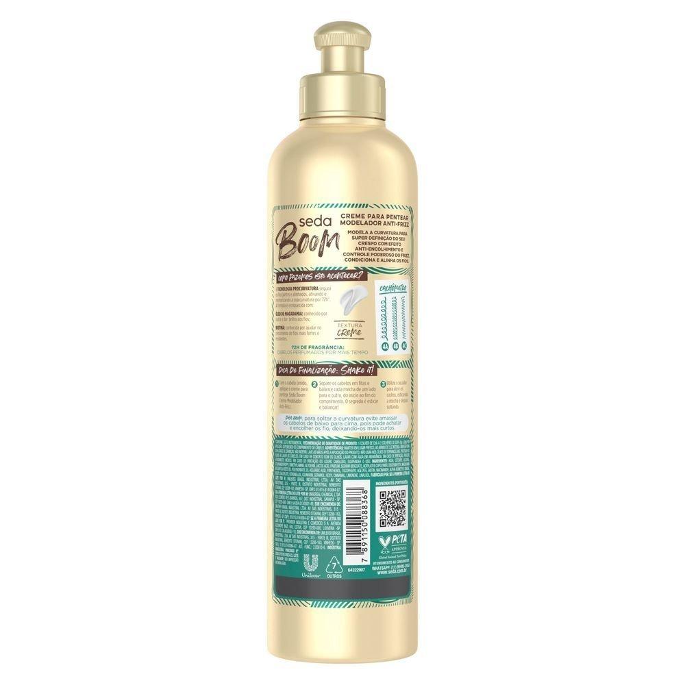 Creme Para Pentear Seda Boom Modelador Antifrizz 350ml - 3