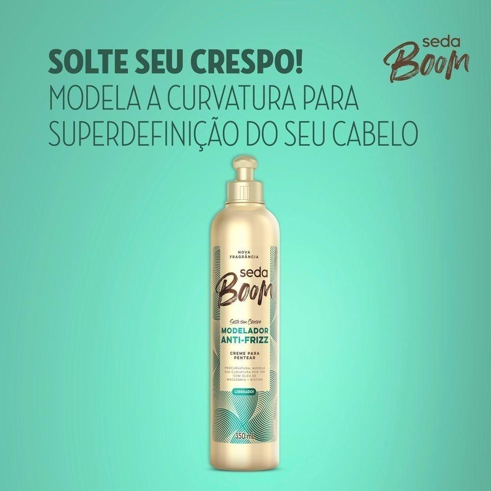 Creme Para Pentear Seda Boom Modelador Antifrizz 350ml - 5
