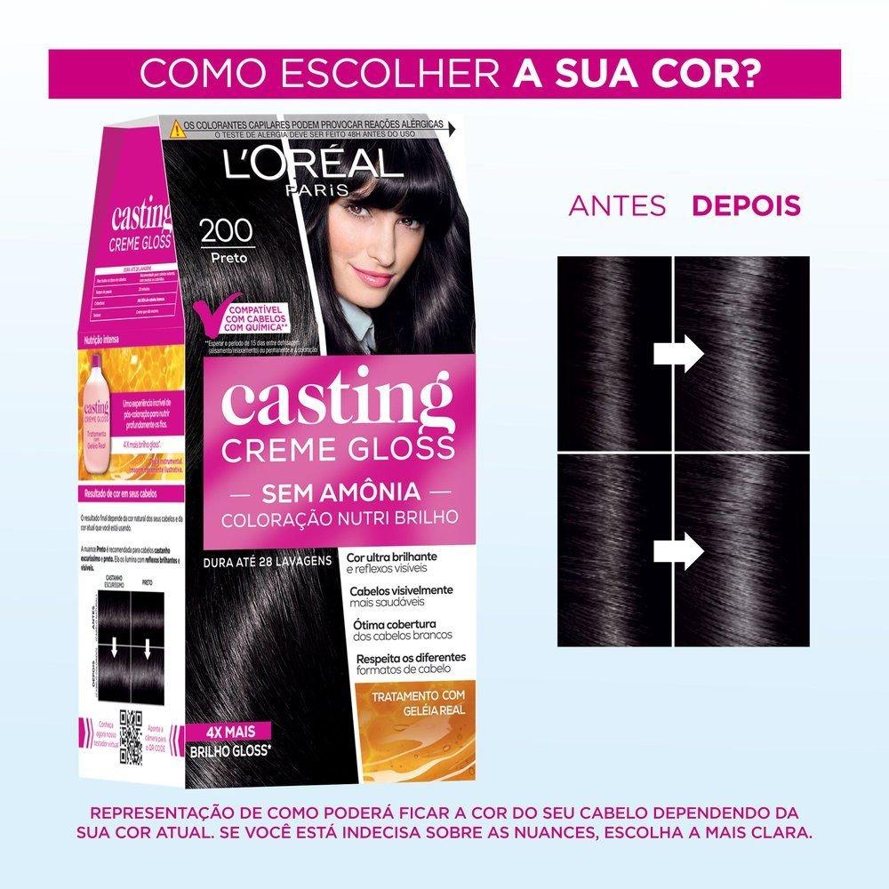 Tinta De Cabelo Casting Creme Gloss De L’oréal Paris 200 Preto 246g - 4