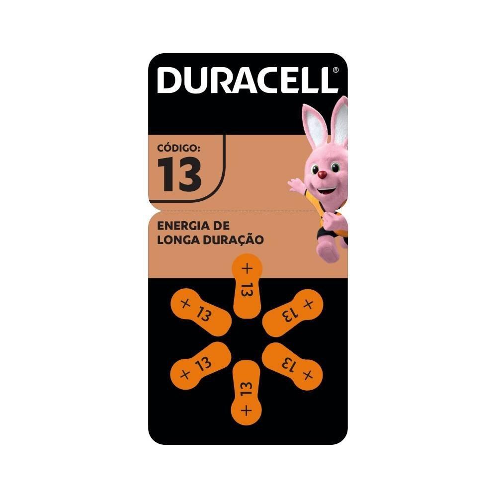 Pilha Para Aparelho Auditivo 13 Duracell Com 6 Unidades - 1