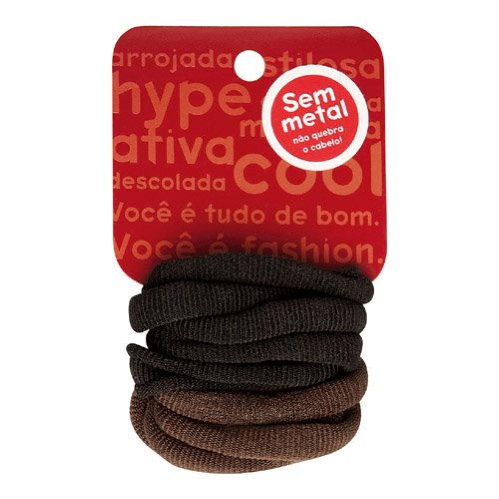 Elástico Para Cabelo Ricca Sem Metal 15mm Com 10 Unidades - 1