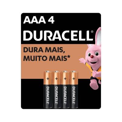 Pilha Alcalina Duracell Aaa Com 4 Unidades