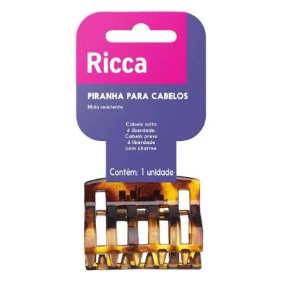 Piranha De Cabelo Ricca Média Retangular