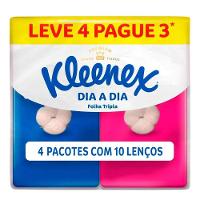 Lenço De Papel Kleenex Dia A Dia Leve 4 Pague 3 Com 10 Lenços Cada - 1