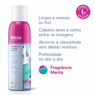 Shampoo A Seco Ricca Menta 150ml