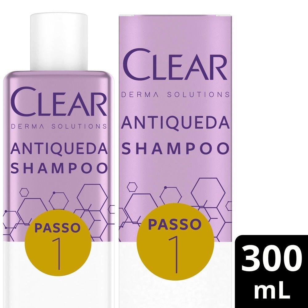 Shampoo Clear Women Derma Solution Antiqueda Com 300ml - 1