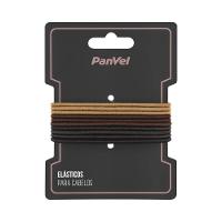 Elástico Para Cabelos Panvel Acessórios 2mm Com 3 Cores Preto, Marrom E Bege 10 Unidades - 1
