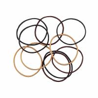 Elástico Para Cabelos Panvel Acessórios 2mm Com 3 Cores Preto, Marrom E Bege 10 Unidades - 2
