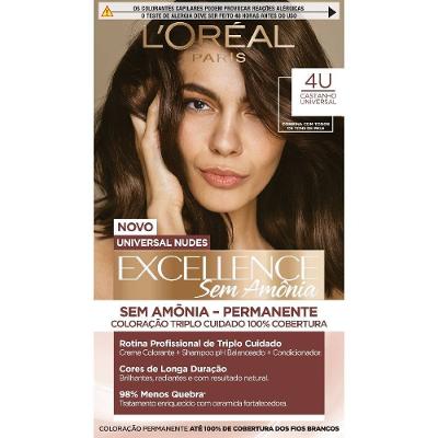 Tintura Imedia Excellence Loreal Paris Permanente Sem Amônia 4u Castanho Universal