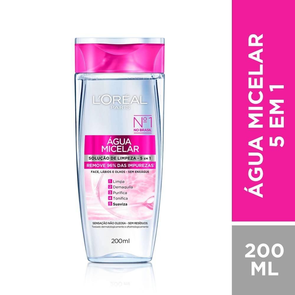 Água Micelar L’oréal Paris Solução De Limpeza 5 Em 1 200ml - 1