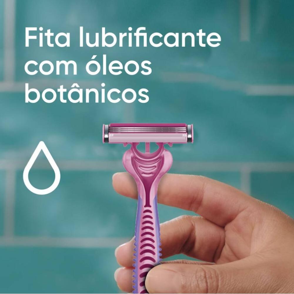 Aparelho De Depilação Descartável Gillette Prestobarba3 Com Óleos Botânicos 2 Unidades - 4