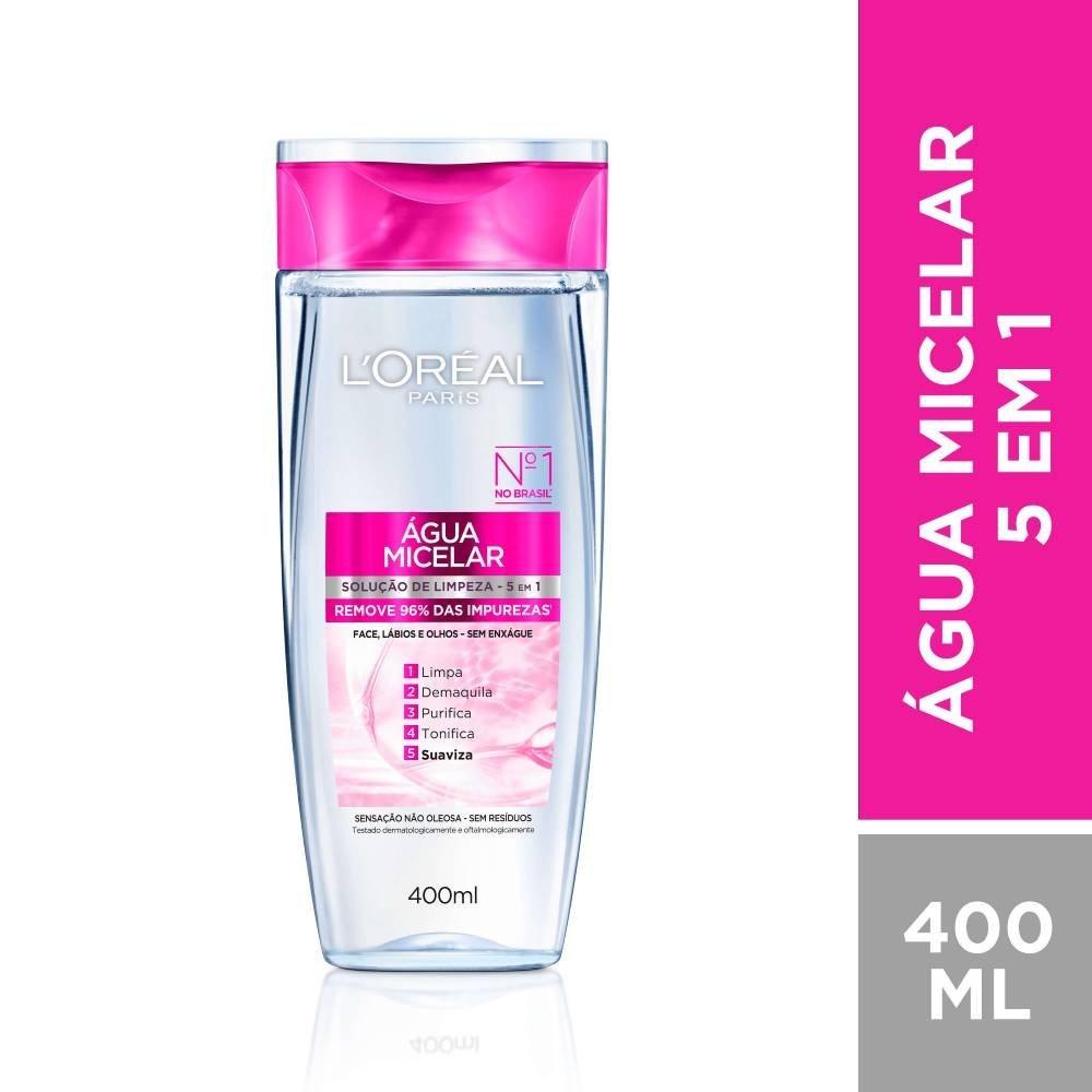 Água Micelar L’oréal Paris Solução De Limpeza 5 Em 1 400ml - 1