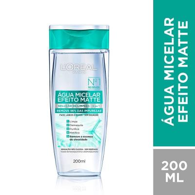 Água Micelar Efeito Matte L’oréal Paris Solução De Limpeza Facial 200ml