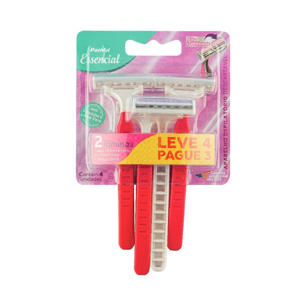 Aparelho Depilatório Descartável 2 Lâminas Panvel Essencial Leve 4 Pague 3 - 1