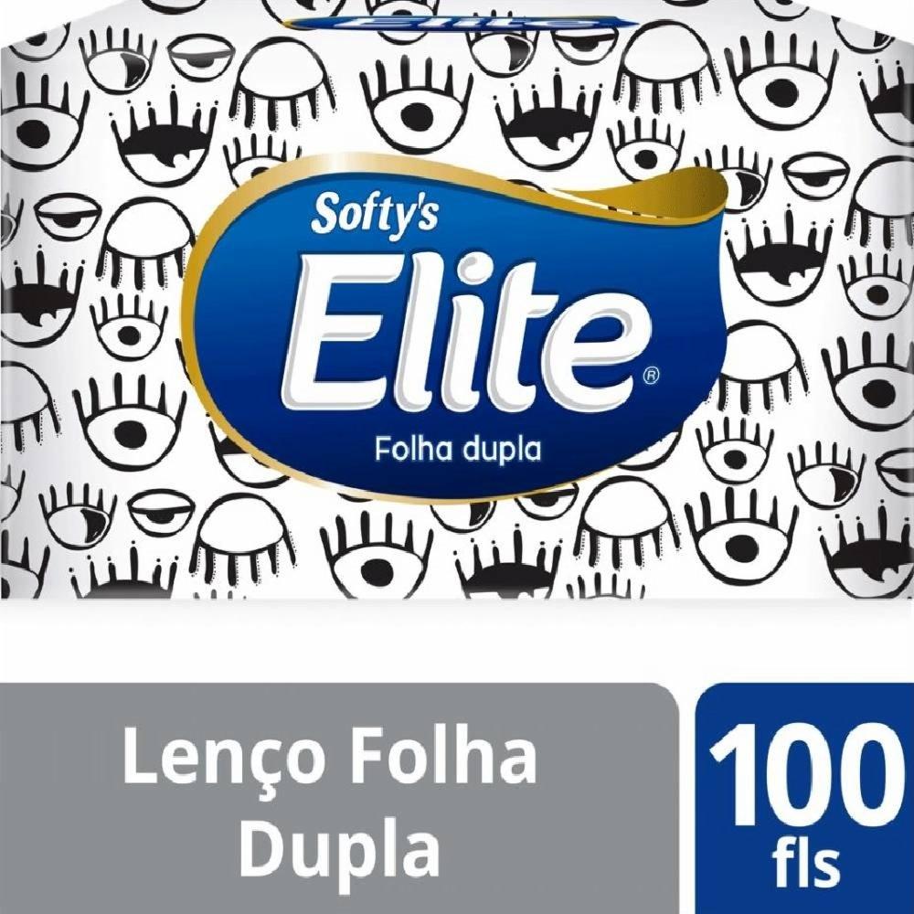 Lenço De Papel Softy’s Elite Folha Dupla Com 100 Unidades - 1