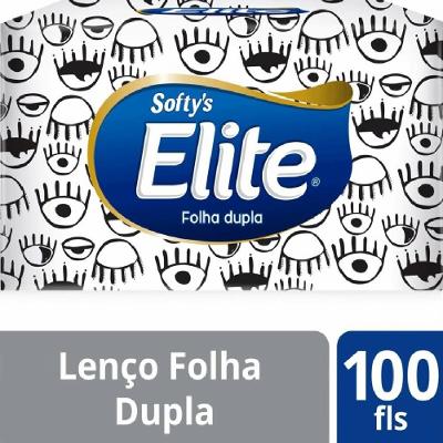 Lenço De Papel Softy’s Elite Folha Dupla Com 100 Unidades
