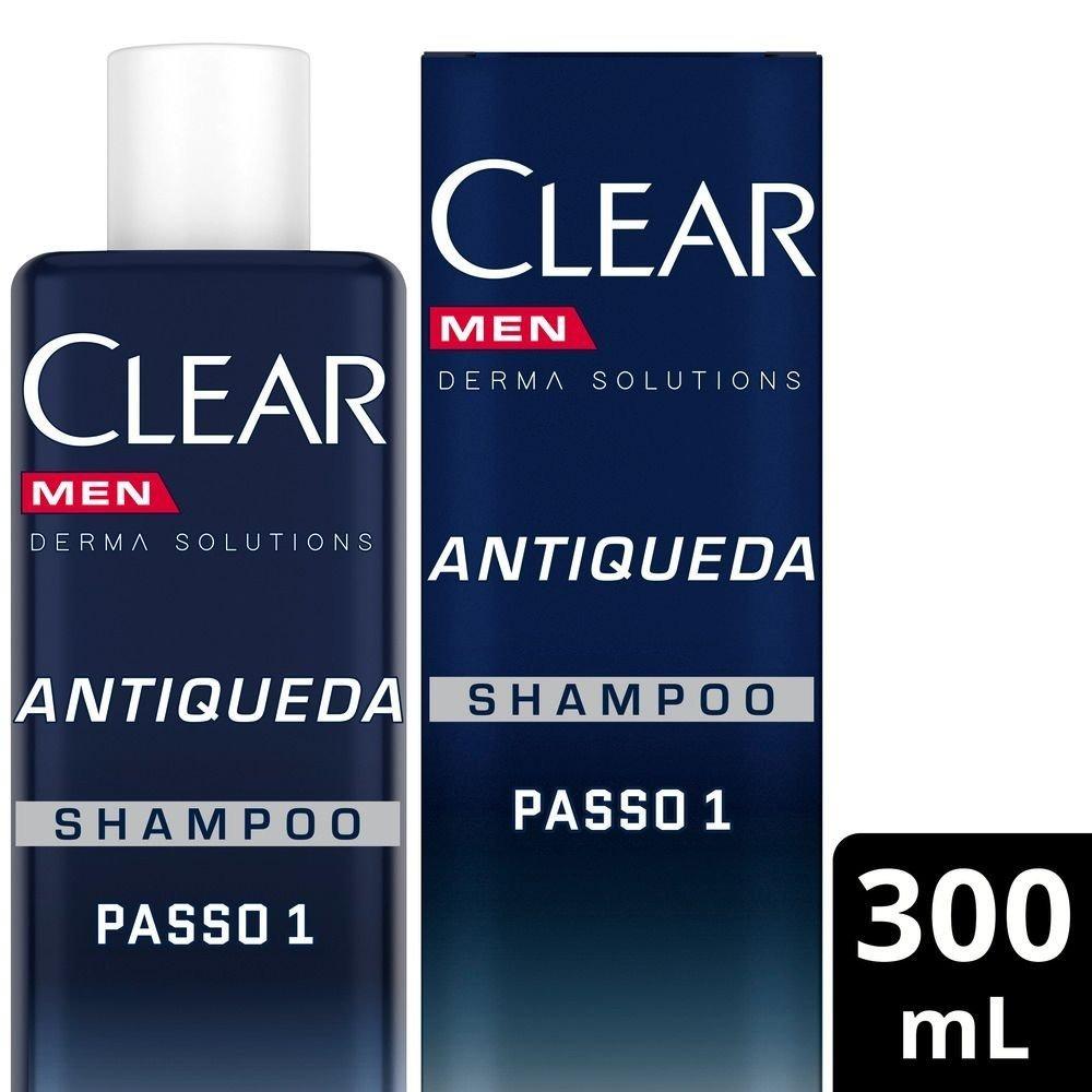Shampoo Clear Men Derma Solution Antiqueda Com 300ml - 1