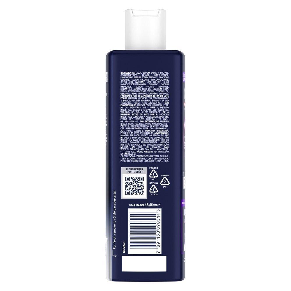 Shampoo Clear Men Derma Solution Antiqueda Com 300ml - 4