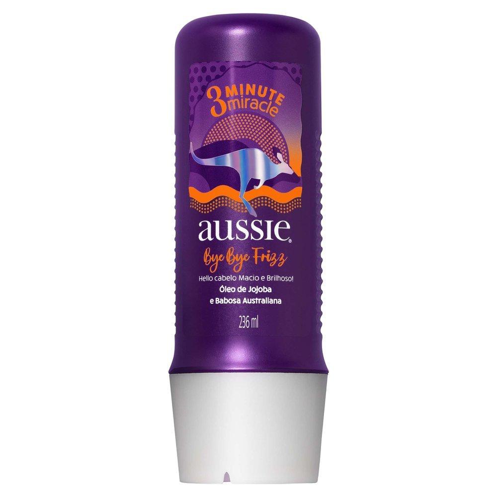 Tratamento Aussie Bye Bye Frizz 3 Minute Miracle Maciez E Brilho 236ml - 1