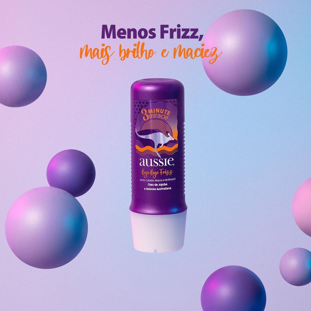 Tratamento Aussie Bye Bye Frizz 3 Minute Miracle Maciez E Brilho 236ml - 3