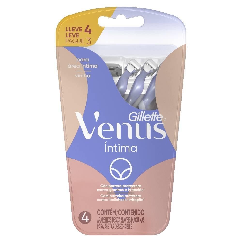 Aparelho Depilatório Descartável Gillette Venus Íntima Leve 4 Pague 3 Unidades - 1