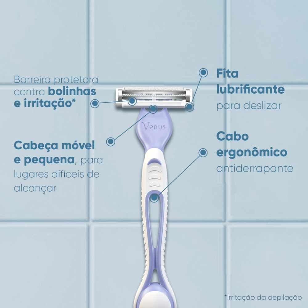 Aparelho Depilatório Descartável Gillette Venus Íntima Leve 4 Pague 3 Unidades - 2
