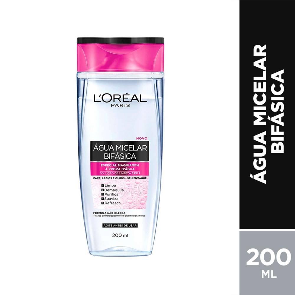 Água Micelar Bifásica L’oréal Paris Solução De Limpeza 5 Em 1 200ml - 1