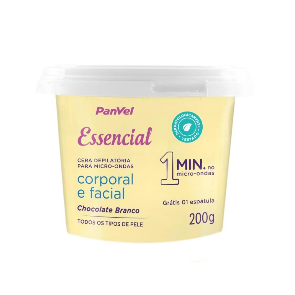 Cera Depilatória Para Microondas Panvel Essencial Chocolate Branco 200g - 1