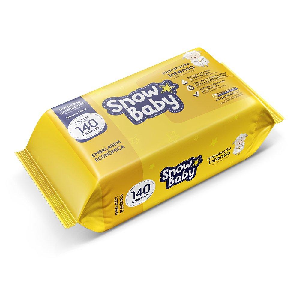 Toalhas Umedecidas Snow Baby Hidratação Intensa 140 Unidades - 3