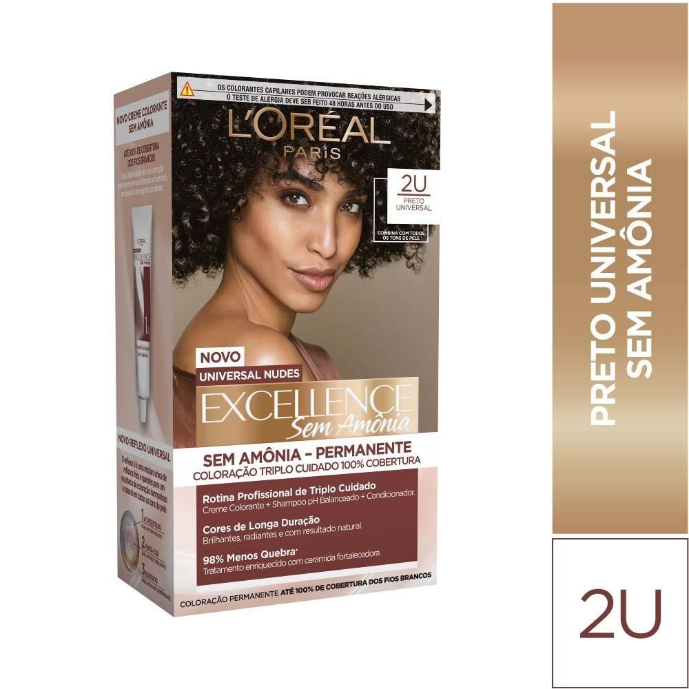 Tintura Imedia Excellence Loreal Paris Permanente Sem Amônia 2u Preto Universal - 1