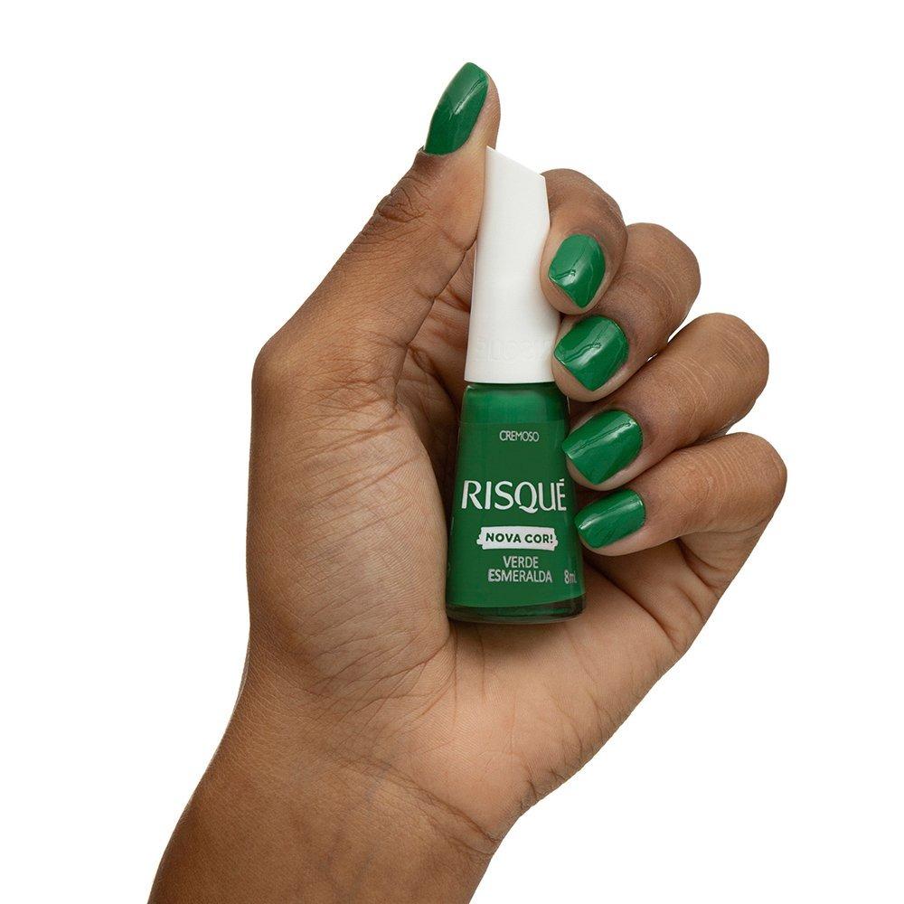 Esmalte Risqué Verde Esmeralda Cremoso 8ml - 2