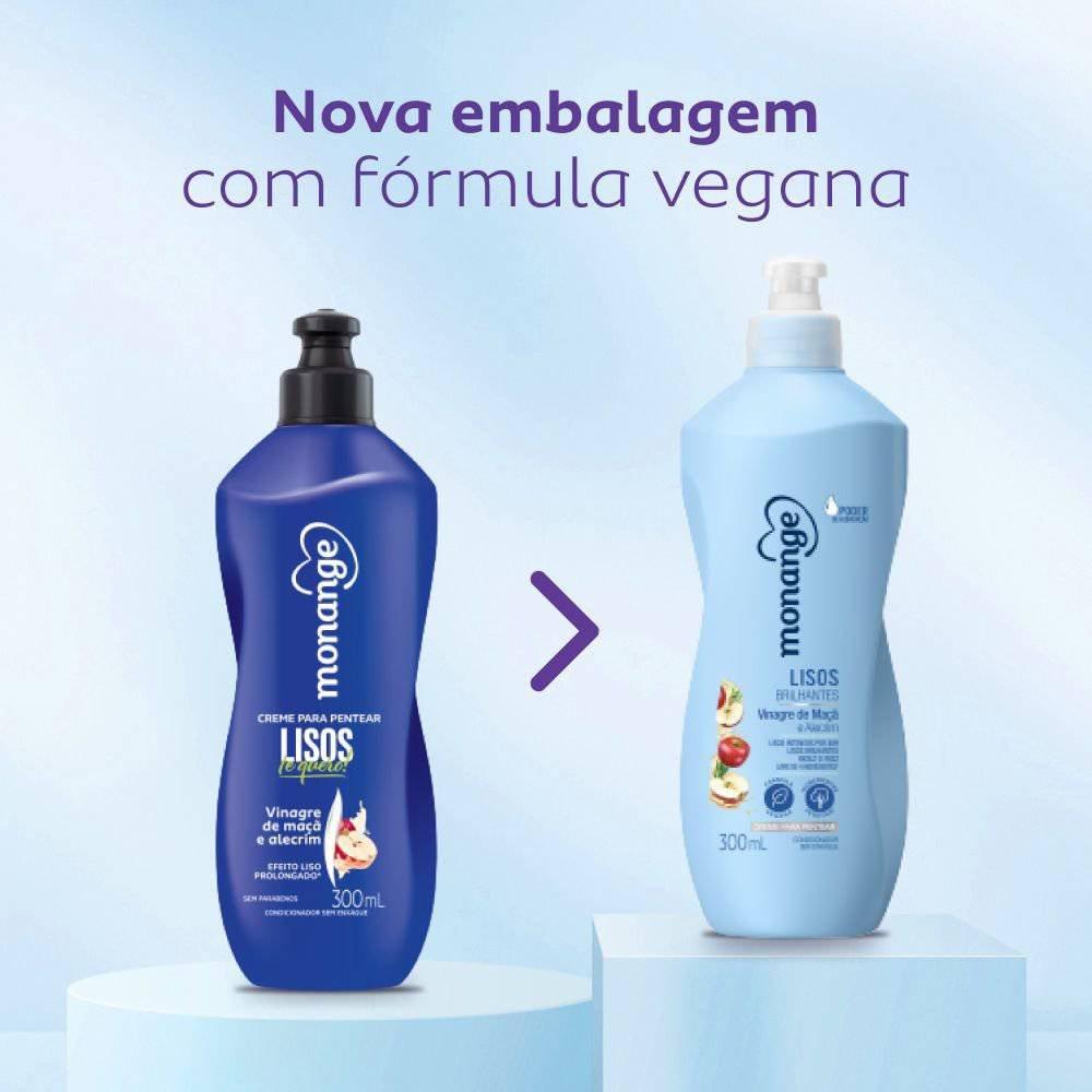 Creme Para Pentear Monange Lisos Brilhantes 300ml - 2