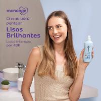 Creme Para Pentear Monange Lisos Brilhantes 300ml - 3