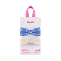 Elástico Para Cabelo Laço Manteiga E Azul Coleção Infantil Panvel Acessórios - 1