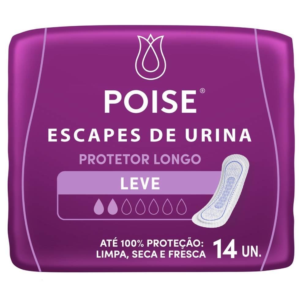 Protetor Diário Para Escapes De Urina Poise Longo Leve 14 Unidades - 1