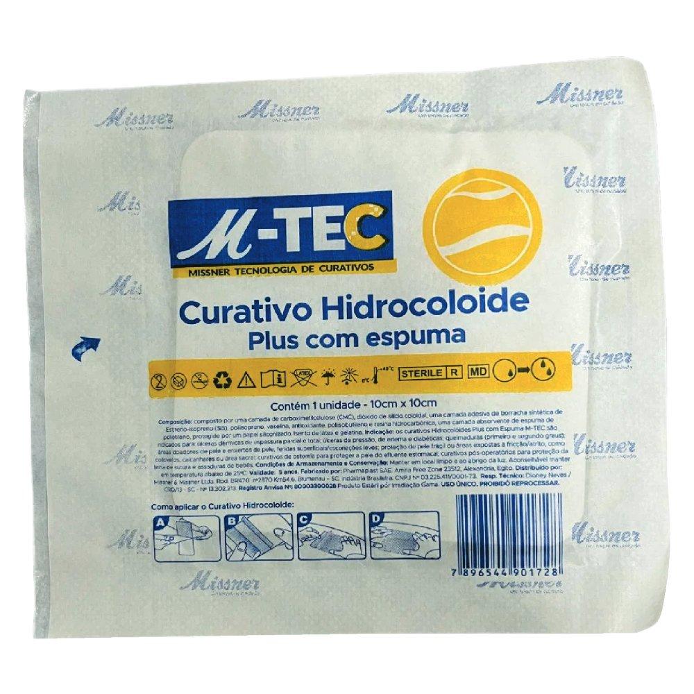 Curativo Hidrocoloide Com Espuma M-tec 10cm X 10cm - 1