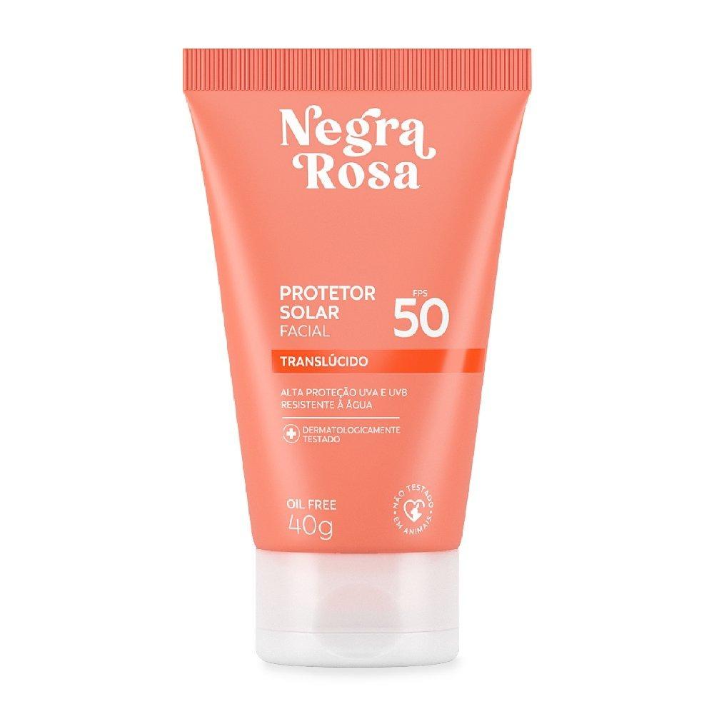 Protetor Solar Facial Negra Rosa Translúcido Fps50 40g - 1