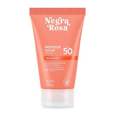 Protetor Solar Facial Negra Rosa Translúcido Fps50 40g