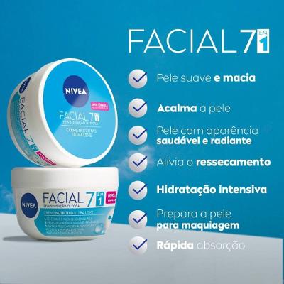 Creme Facial Nutritivo Nivea Ultraleve 7 Em 1 100g